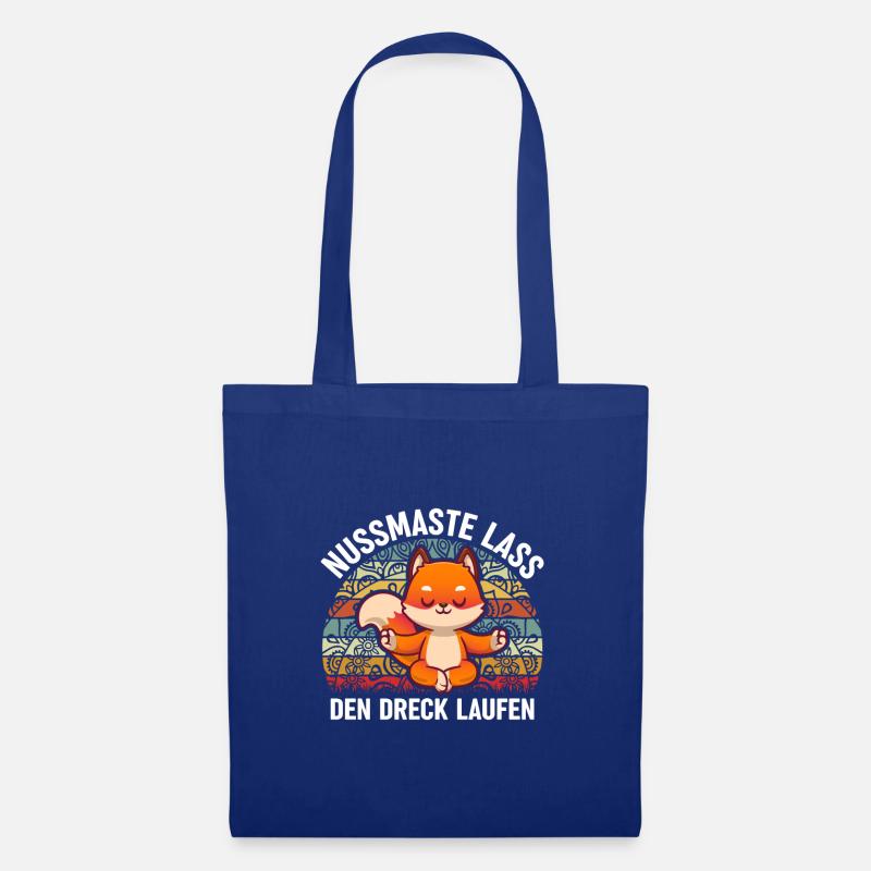 Nussmaste Lass Den Dreck Laufen Retro Eichhörnchen - Stoffbeutel - Royalblau