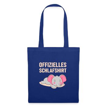 Offizielles Schlafshirt Elefanten Schlaf Kinder - Stoffbeutel - Royalblau - Vorne