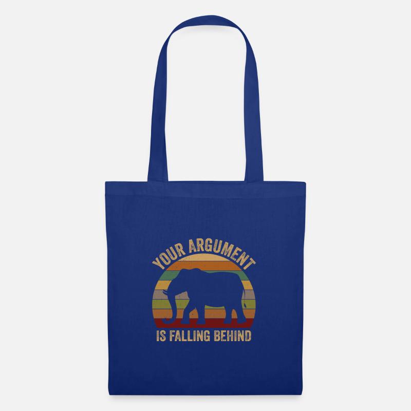 Your Argument Is Falling Behind Elefant Tarö - Stoffbeutel - Royalblau