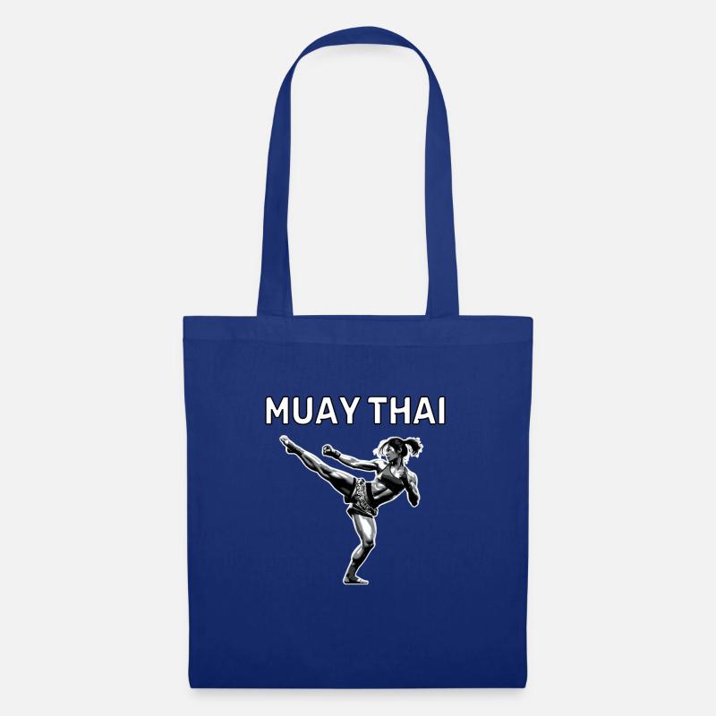 Muay Thai Mädchen - Stoffbeutel - Royalblau