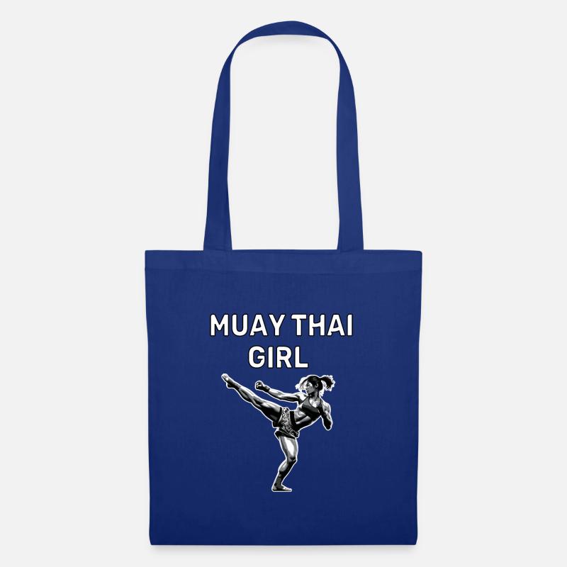 Muay Thai Mädchen - Stoffbeutel - Royalblau