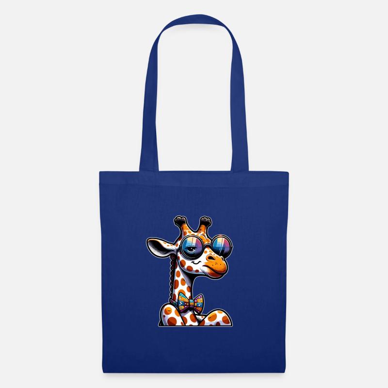Niedliche Giraffe Gezeichnete Giraffe - Stoffbeutel - Royalblau