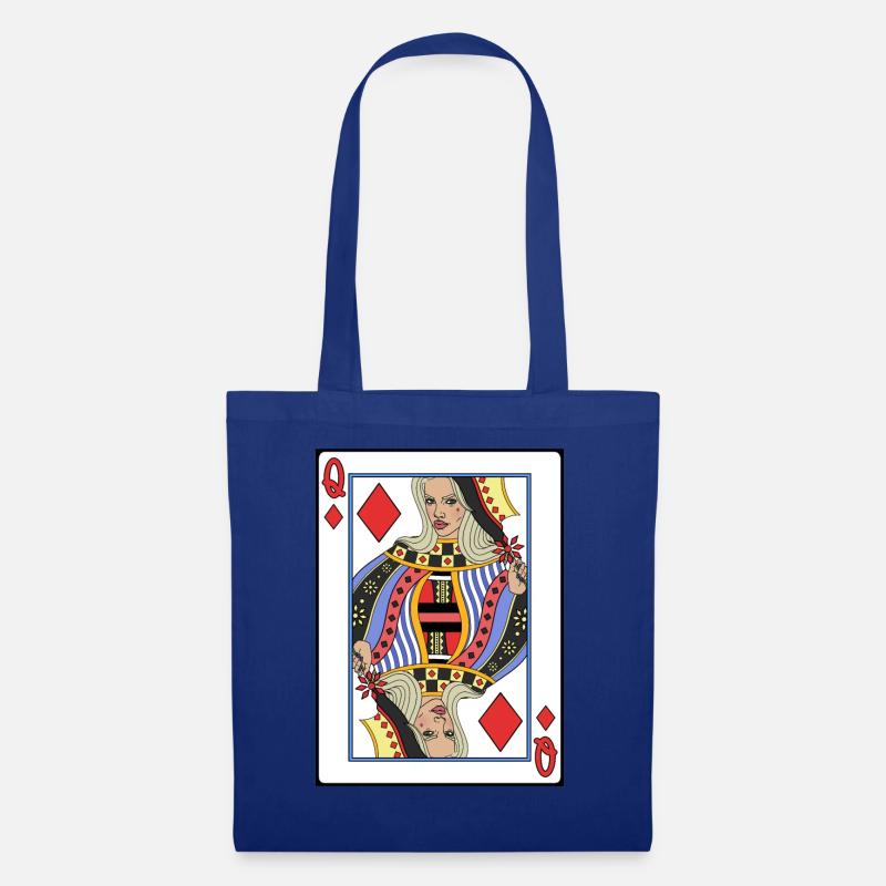 Dame der Diamanten - Stoffbeutel - Royalblau