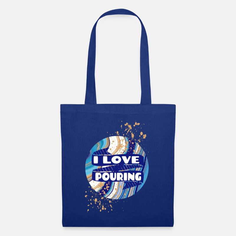 I LOVE POURING - Stoffbeutel - Royalblau