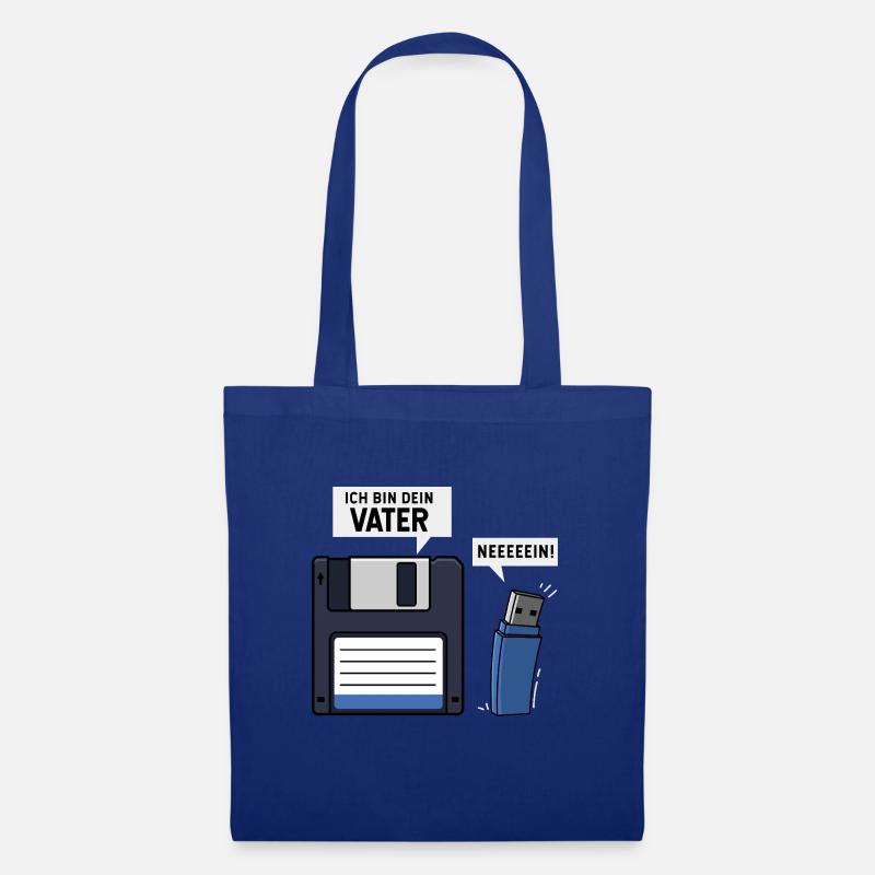 Ich Bin Dein Vater Diskette USB Stick - Stoffbeutel - Royalblau