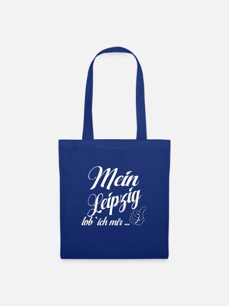 Mein Leipzig lob ich mir Shirt bedruckt - Stoffbeutel - Royalblau