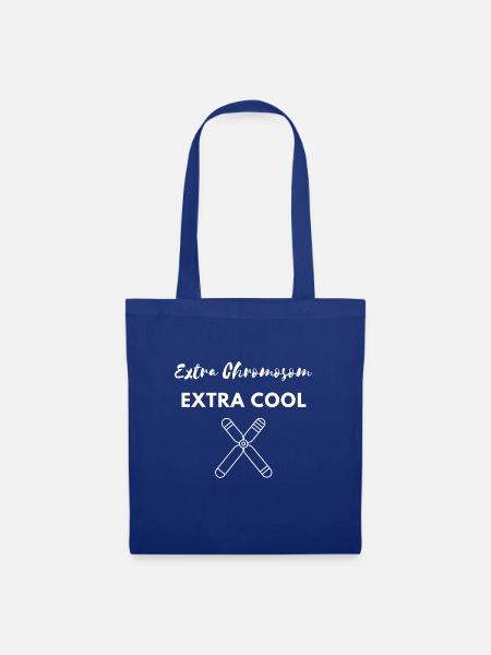 Extra Chromosom Down Syndrom Trisomie 21 Geschenk - Stoffbeutel - Royalblau