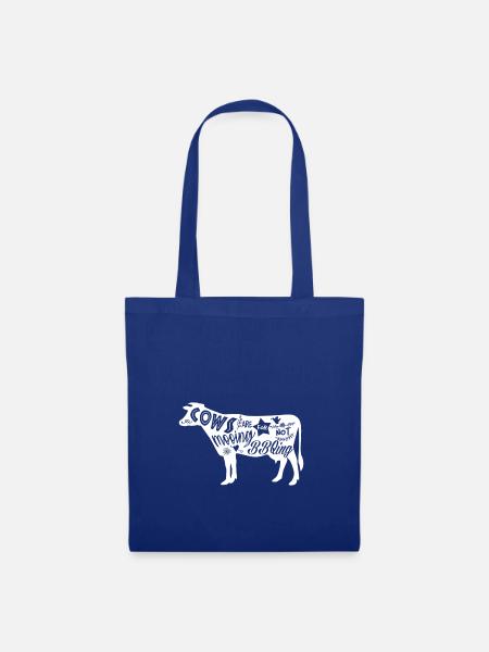 Cows are for Mooing Vegan Vegetaria Paleo Shirt - Stoffbeutel - Royalblau