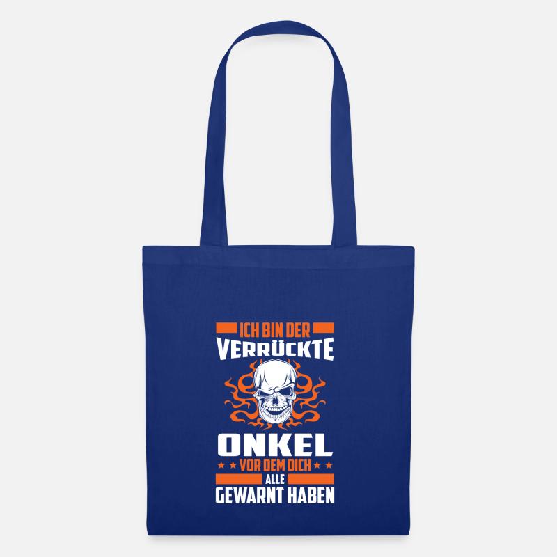 Der verrückte Onkel Warnung Geschenk - Stoffbeutel - Royalblau