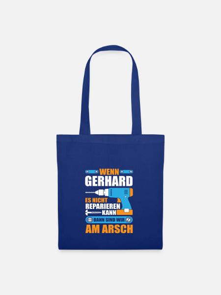 GERHARD Name Geschenk Reparatur reparieren - Stoffbeutel - Royalblau