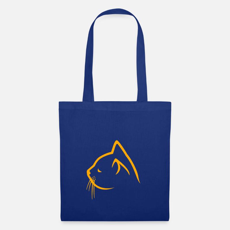 Katzen Catstyle Katzengesicht - Stoffbeutel - Royalblau