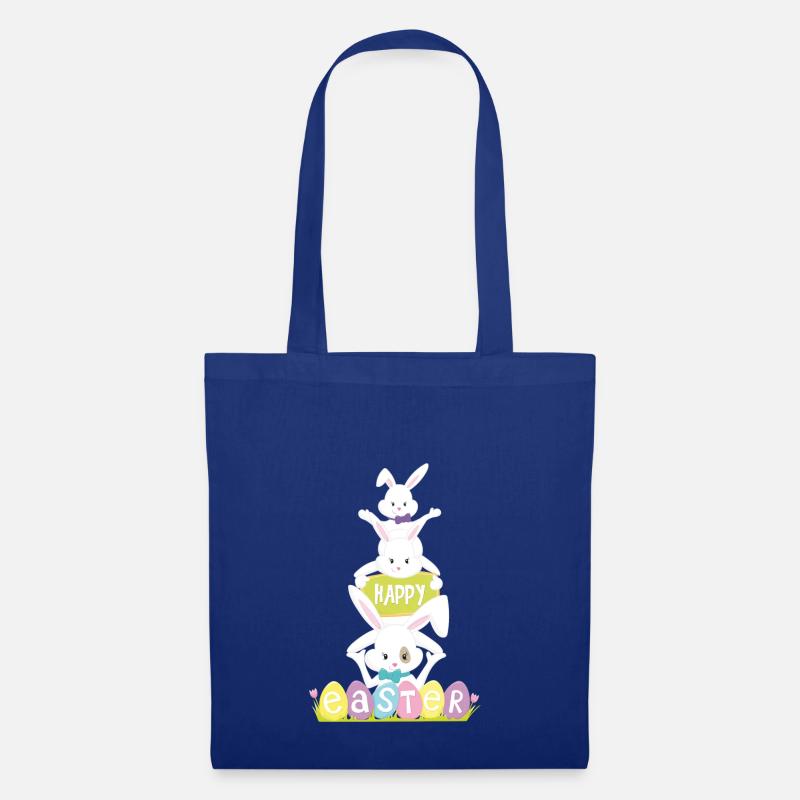 Happy eastern - Stoffbeutel - Royalblau
