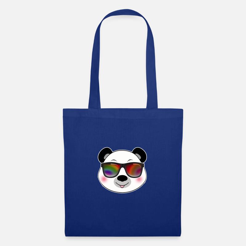 Cooler Panda mit Sonnenbrille Sommer Comic - Stoffbeutel - Royalblau