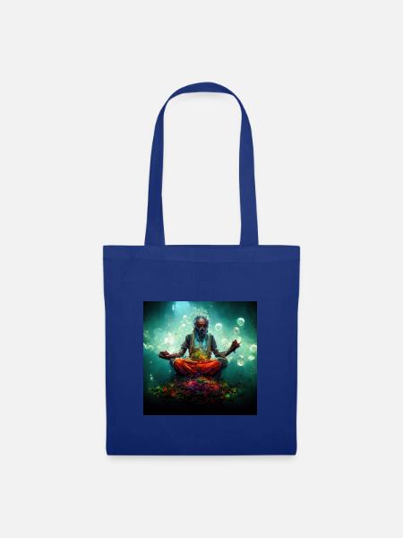 keep calm, indian sadu - Stoffbeutel - Royalblau