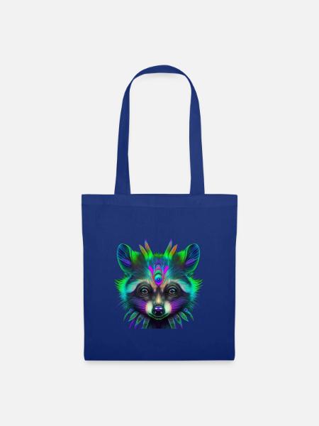 Fancy Waschbär - Stoffbeutel - Royalblau