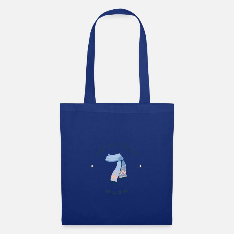 Halte dich warm - Stoffbeutel - Royalblau