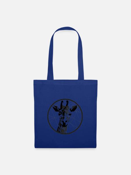 Giraffe Triangle Design - Stoffbeutel - Royalblau