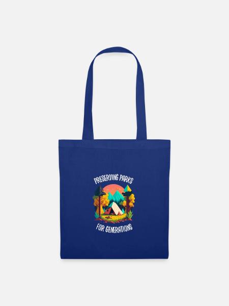 Natur Wildlife Outdoor Wald Camping Wandern Tee - Stoffbeutel - Royalblau