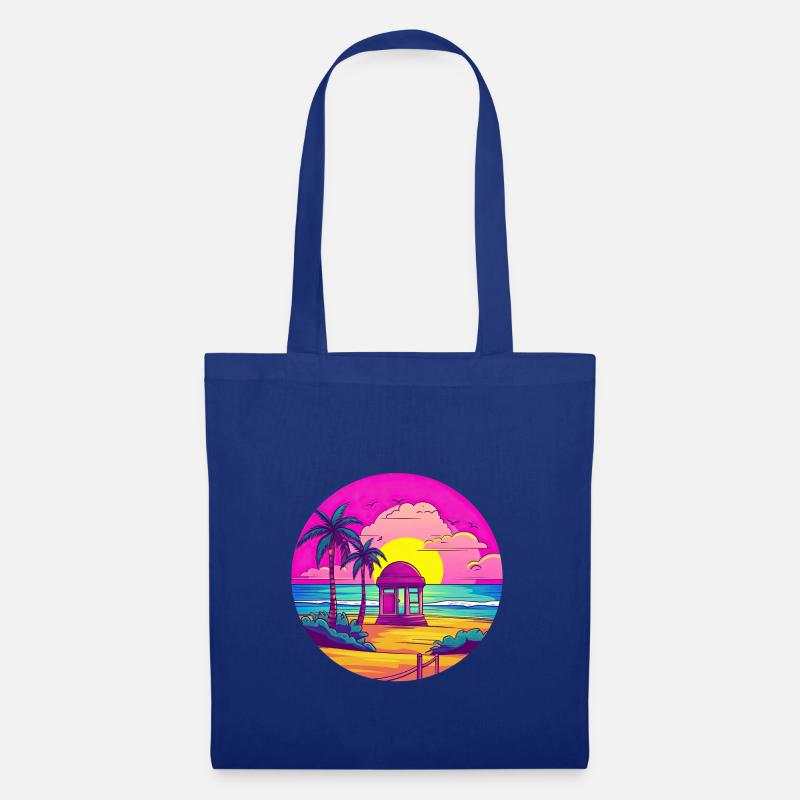Ruhige rosa Abenddämmerung - Stoffbeutel - Royalblau