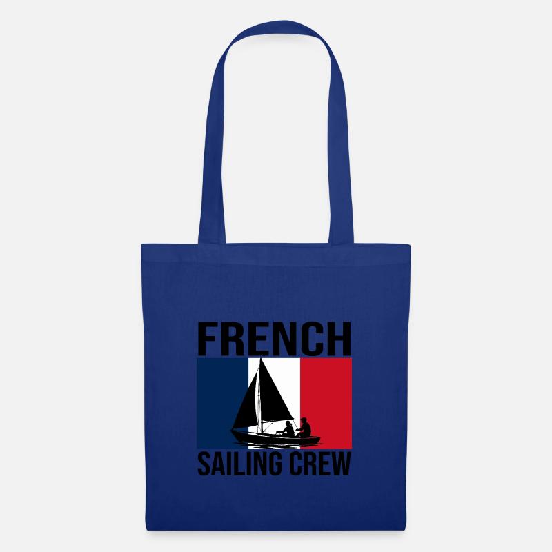 French Sailing Crew Flag Tee - Stoffbeutel - Royalblau