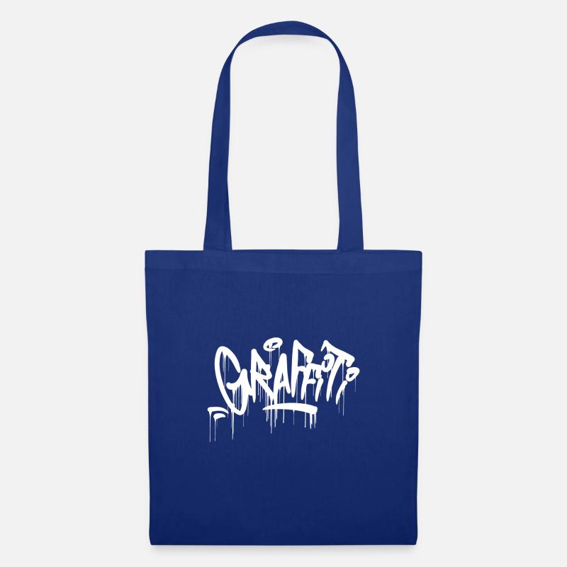 graffiti drips shirt weiss - Stoffbeutel - Royalblau