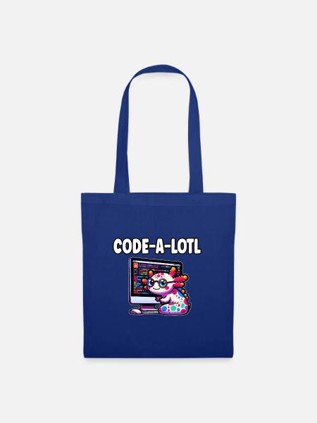 Lustige Codierung Axolotl Programmierung Geschenk - Stoffbeutel - Royalblau