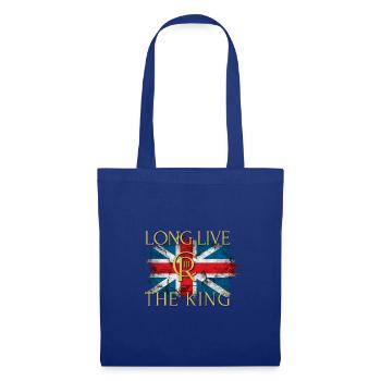 Couronnement du roi britannique Charles Angleterre Drapeau - Sac en tissu - bleu royal - Devant