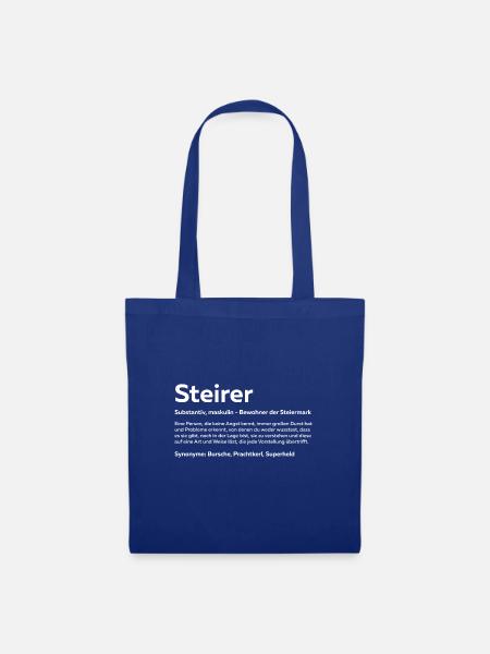Steirer Substantiv Geschenk - Stoffbeutel - Royalblau