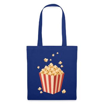 Knuspriges Popcorn Motiv für Kino und Filmabend  - Stoffbeutel - Royalblau - Vorne