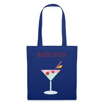 HAPPY HOUR. PAPA. VATERTAG. FROHER VATERTAG. - Stoffbeutel - Royalblau - Vorne