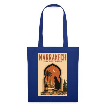 Erleben Sie Marrakesch in Marokko - Stoffbeutel - Royalblau - Vorne