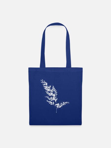 Farn Blatt - Stoffbeutel - Royalblau
