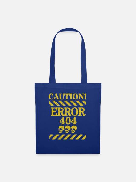 Caution Error - Stoffbeutel - Royalblau