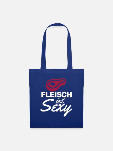 Fleisch ist Sexy - Stoffbeutel - Royalblau
