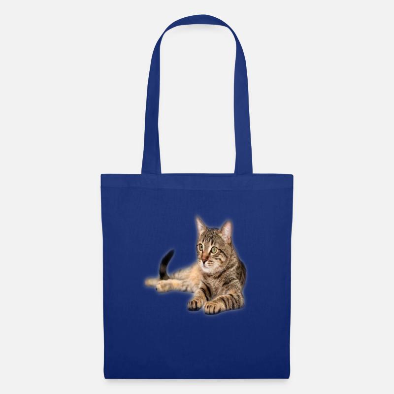 Katze - Stoffbeutel - Royalblau