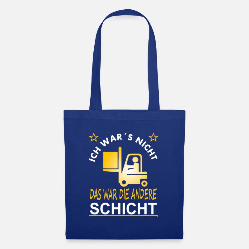 Staplerfahrer Spruch Stapler fahren Geschenkidee - Stoffbeutel - Royalblau