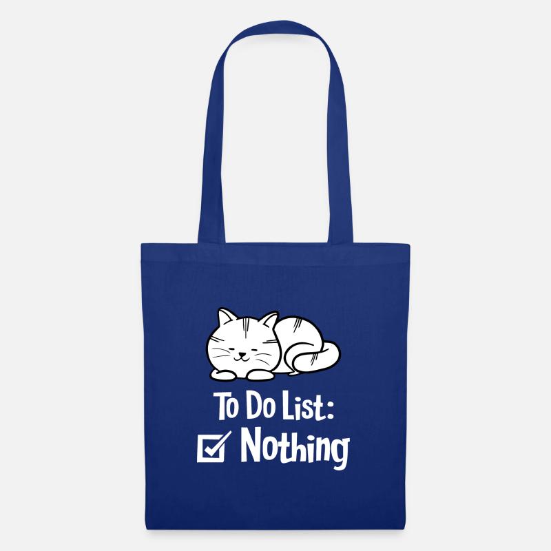 To Do List - Nothing - Stoffbeutel - Royalblau