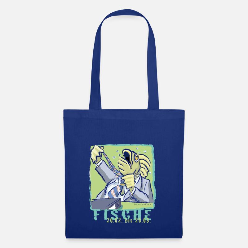 Sternzeichen-Fische - Stoffbeutel - Royalblau