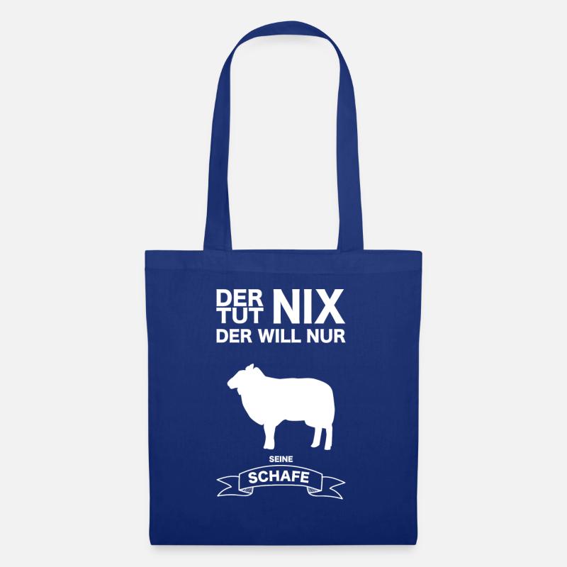 Schaf Schafe Hirte Schäfer Schafbesitzer Geschenk - Stoffbeutel - Royalblau
