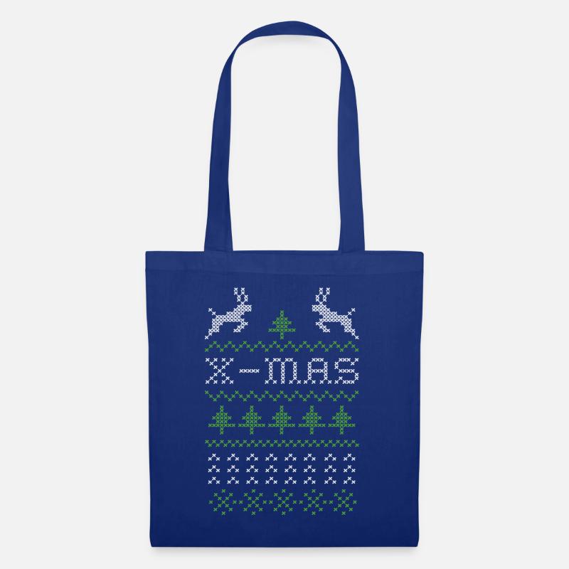 X-mas ugly sweater design for red - Stoffbeutel - Royalblau