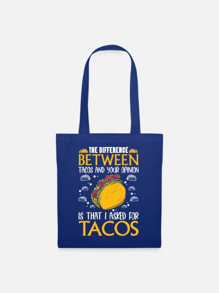 The Difference between tacos - Stoffbeutel - Royalblau
