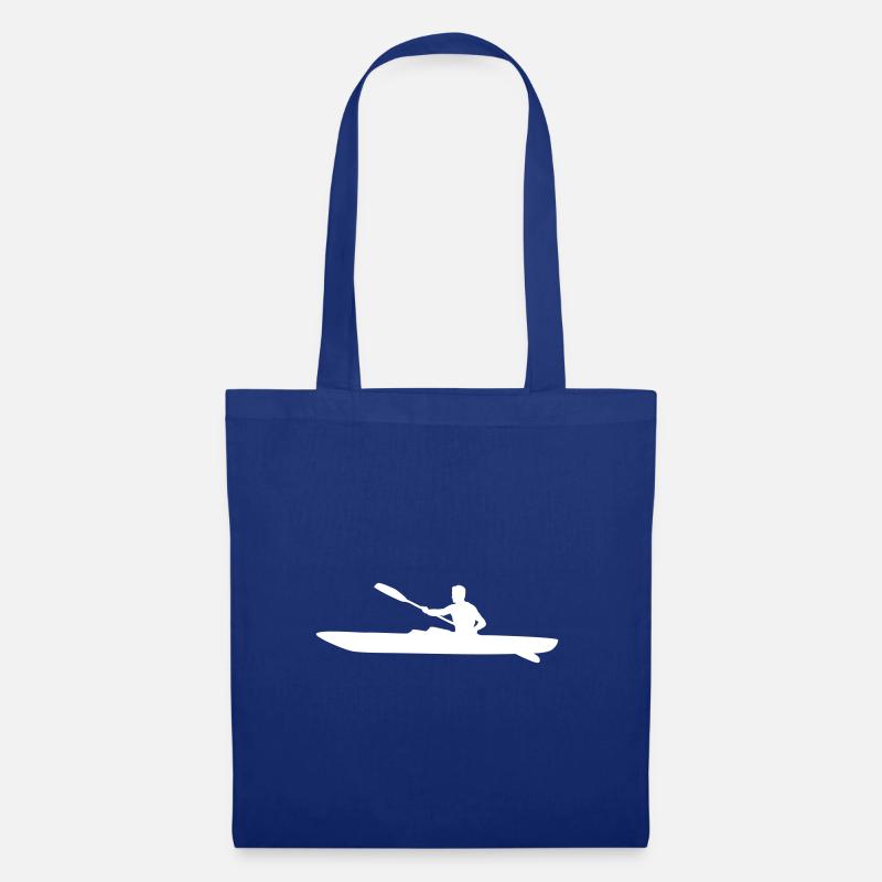 Kayak, kayaker - man - Stoffbeutel - Royalblau