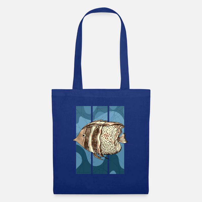 Fisch - Stoffbeutel - Royalblau