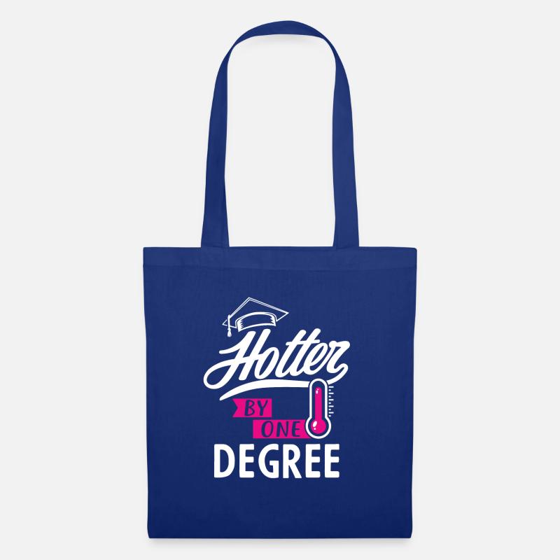 Hotter by one degree - Abschluss Absolvent Abitur - Stoffbeutel - Royalblau