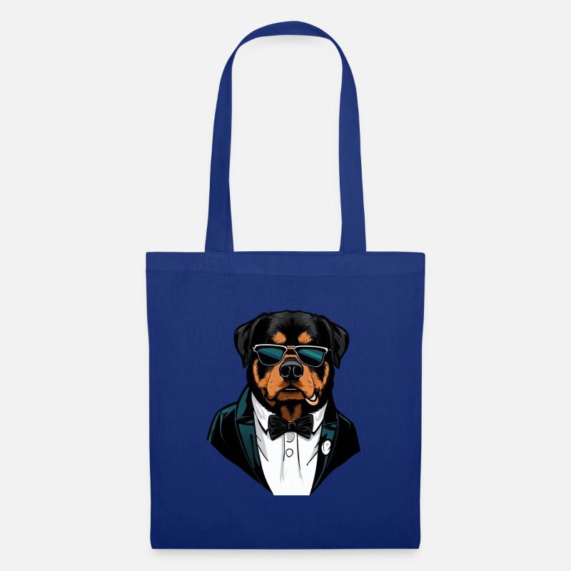 Rottweiler - Stoffbeutel - Royalblau