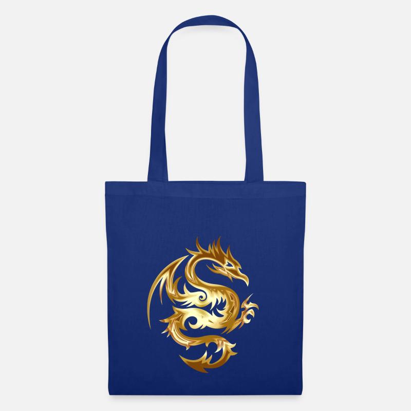 Drache - Stoffbeutel - Royalblau