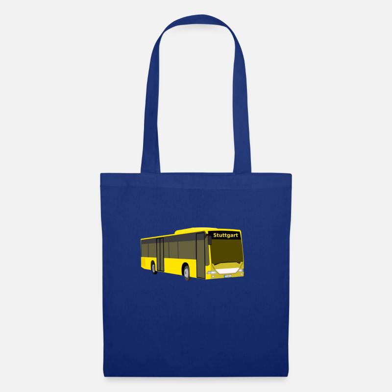 Bus Stuttgart - Stoffbeutel - Royalblau