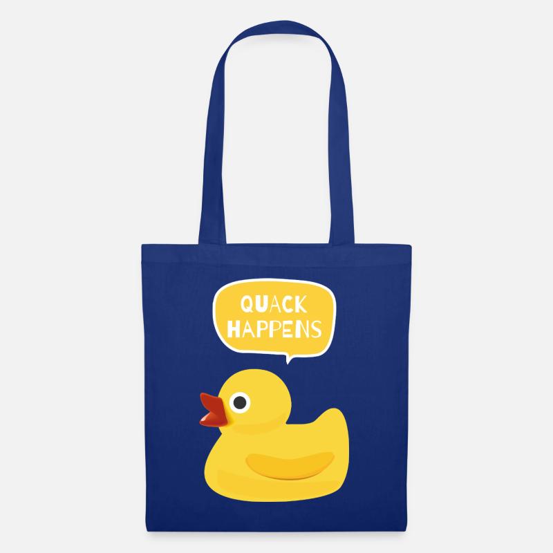 Quack Happens Ente Design - Stoffbeutel - Royalblau