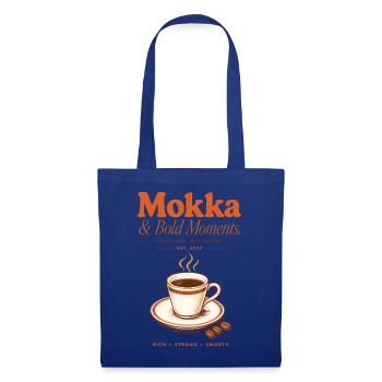 Mokka Bold Moments Kaffee Shirt - Stoffbeutel - Royalblau - Vorne