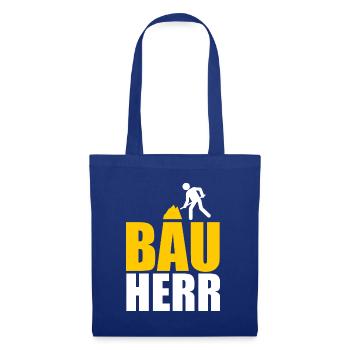 Bauherr Hausbau Eigenheim Richtfest 2022 - Stoffbeutel - Royalblau - Vorne